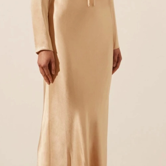 Shona Joy Gold Felicity Cutout Dress Size 4 - Picture 3 of 5